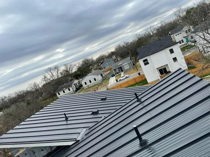 Standing seam metal roof panels with vents for Skylight Repair in Pevely